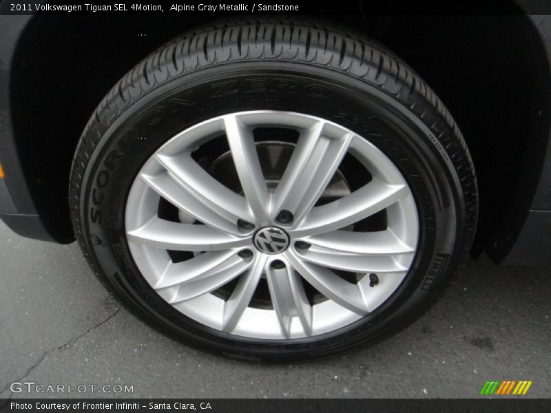 Alpine Gray Metallic / Sandstone 2011 Volkswagen Tiguan SEL 4Motion