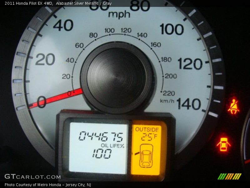Alabaster Silver Metallic / Gray 2011 Honda Pilot EX 4WD