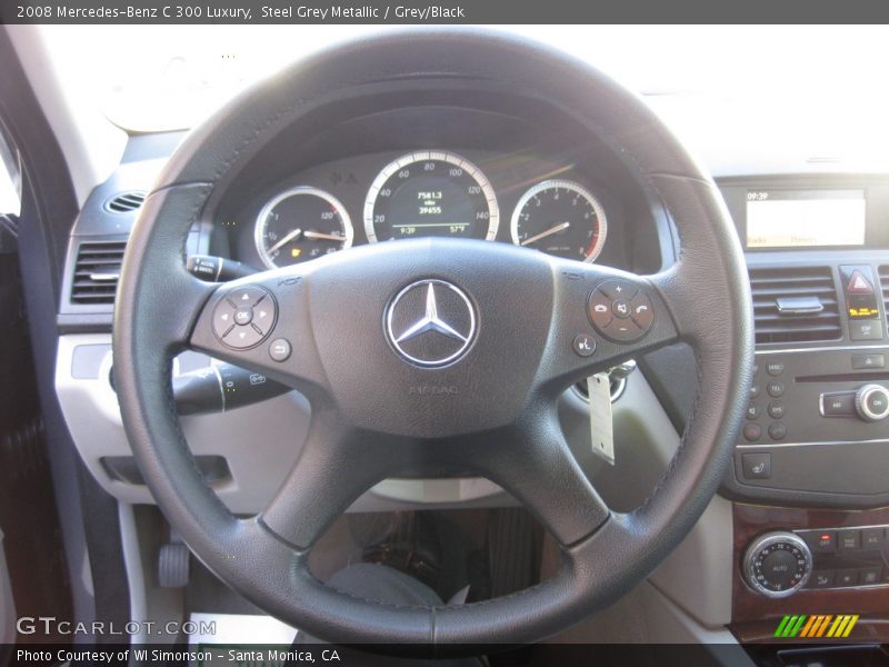 Steel Grey Metallic / Grey/Black 2008 Mercedes-Benz C 300 Luxury