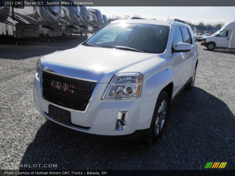 Summit White / Brownstone 2013 GMC Terrain SLT