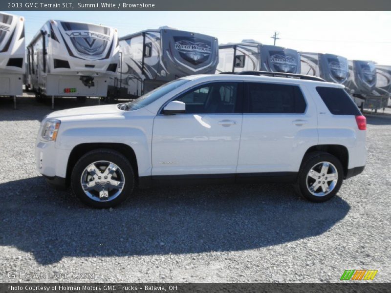 Summit White / Brownstone 2013 GMC Terrain SLT