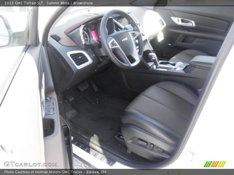 Summit White / Brownstone 2013 GMC Terrain SLT