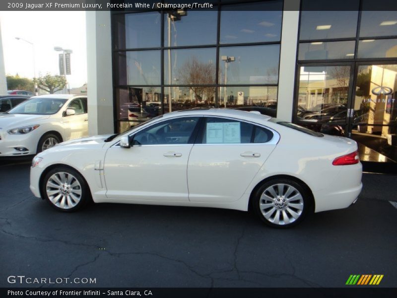 Porcelain White / Champagne/Truffle 2009 Jaguar XF Premium Luxury