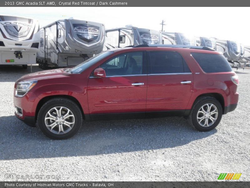 Crystal Red Tintcoat / Dark Cashmere 2013 GMC Acadia SLT AWD