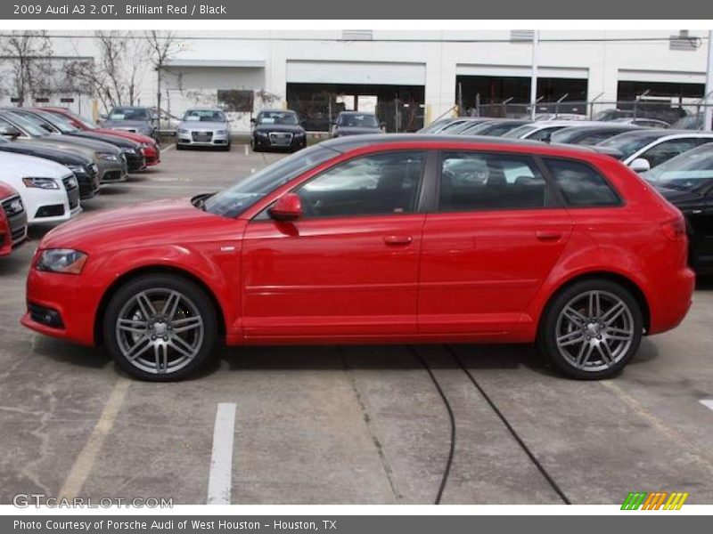 Brilliant Red / Black 2009 Audi A3 2.0T