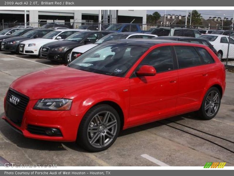 Brilliant Red / Black 2009 Audi A3 2.0T