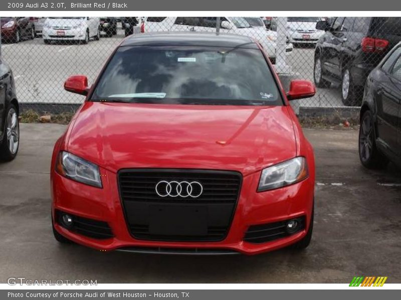 Brilliant Red / Black 2009 Audi A3 2.0T