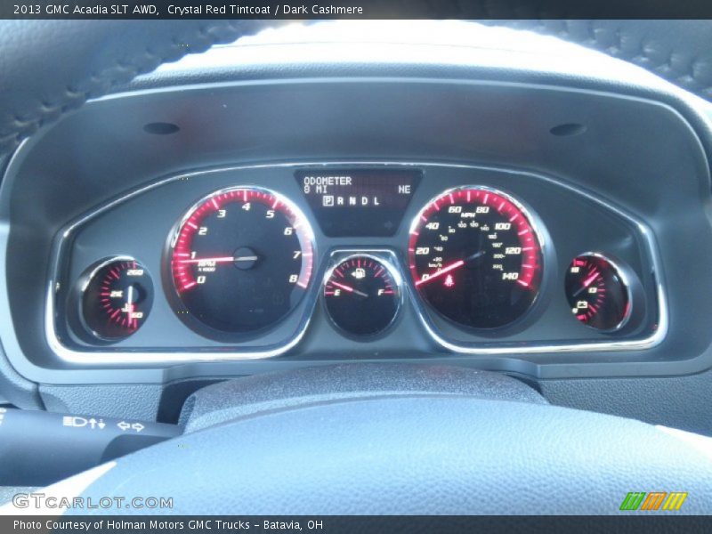 Crystal Red Tintcoat / Dark Cashmere 2013 GMC Acadia SLT AWD