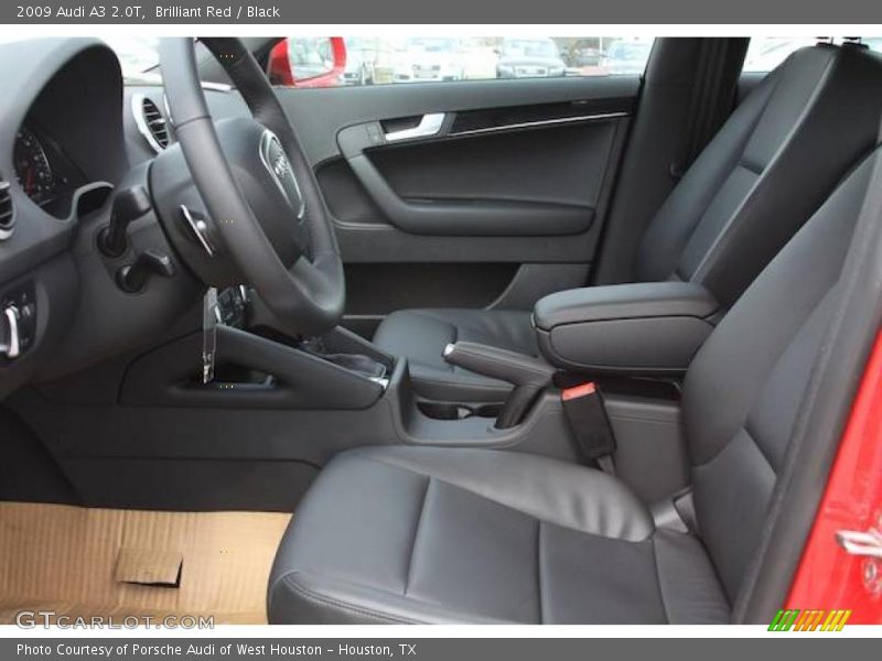 Brilliant Red / Black 2009 Audi A3 2.0T