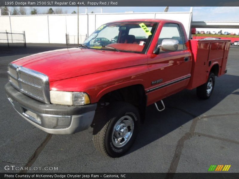 Poppy Red / Red 1995 Dodge Ram 2500 SLT Regular Cab 4x4