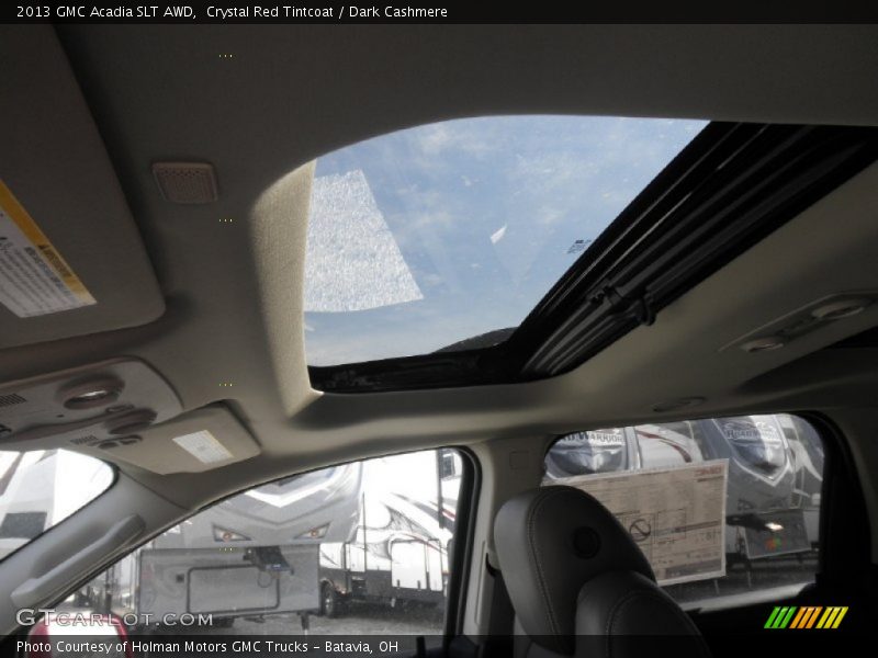 Sunroof of 2013 Acadia SLT AWD