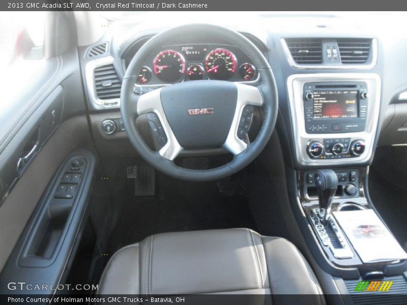 Crystal Red Tintcoat / Dark Cashmere 2013 GMC Acadia SLT AWD