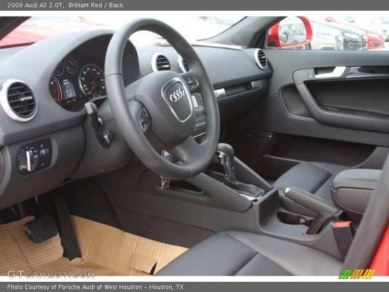 Brilliant Red / Black 2009 Audi A3 2.0T