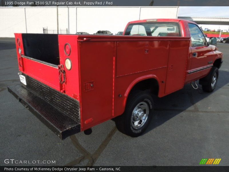 Poppy Red / Red 1995 Dodge Ram 2500 SLT Regular Cab 4x4