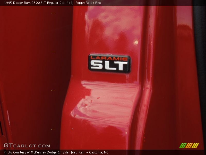 Poppy Red / Red 1995 Dodge Ram 2500 SLT Regular Cab 4x4