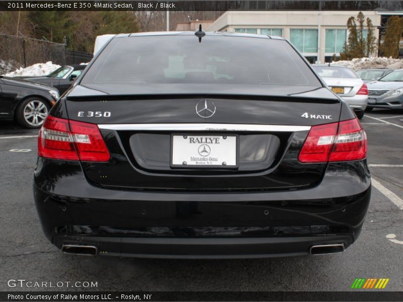 Black / Black 2011 Mercedes-Benz E 350 4Matic Sedan