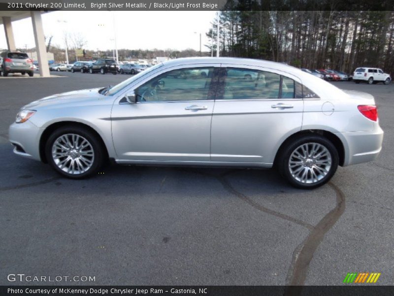 Bright Silver Metallic / Black/Light Frost Beige 2011 Chrysler 200 Limited