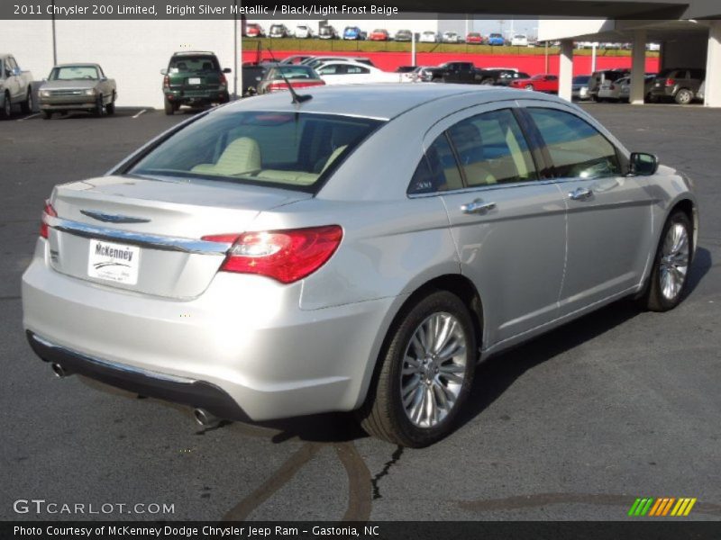 Bright Silver Metallic / Black/Light Frost Beige 2011 Chrysler 200 Limited