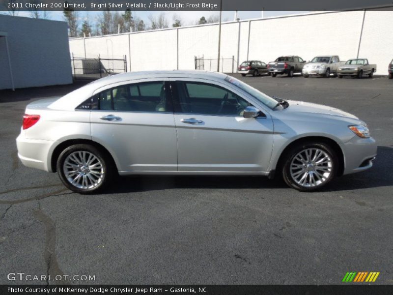 Bright Silver Metallic / Black/Light Frost Beige 2011 Chrysler 200 Limited
