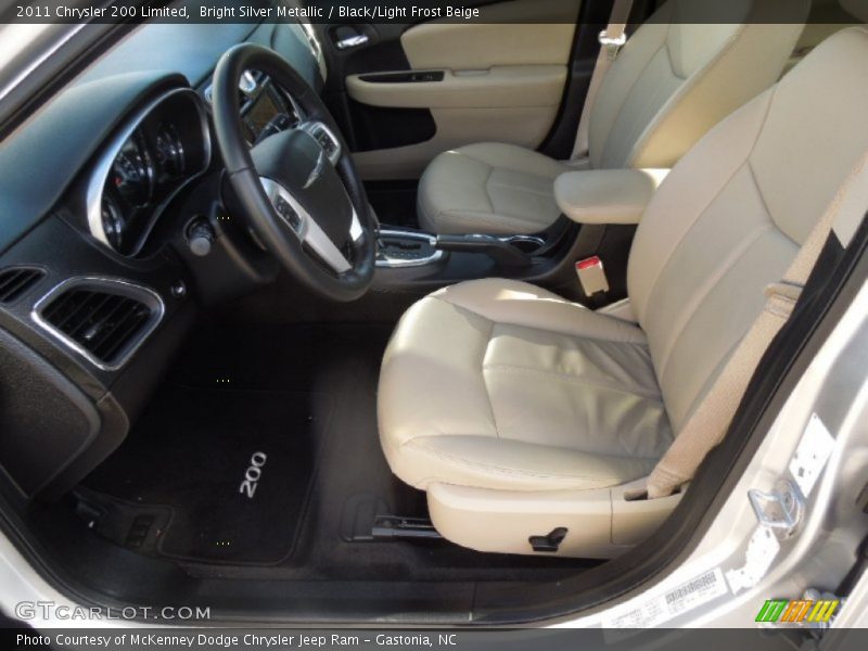 Bright Silver Metallic / Black/Light Frost Beige 2011 Chrysler 200 Limited
