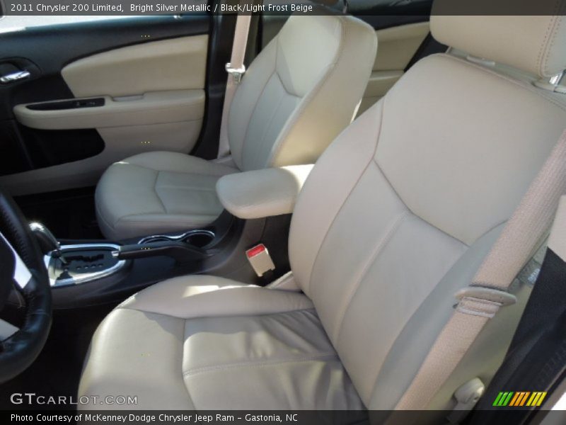 Bright Silver Metallic / Black/Light Frost Beige 2011 Chrysler 200 Limited