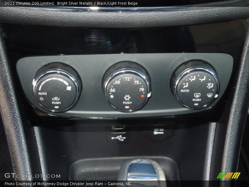 Bright Silver Metallic / Black/Light Frost Beige 2011 Chrysler 200 Limited