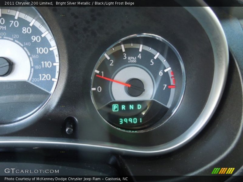 Bright Silver Metallic / Black/Light Frost Beige 2011 Chrysler 200 Limited