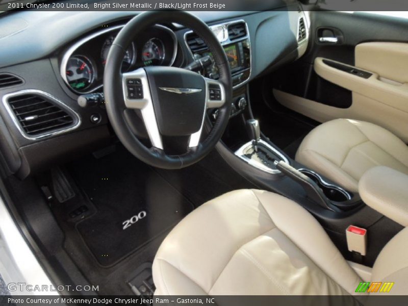 Bright Silver Metallic / Black/Light Frost Beige 2011 Chrysler 200 Limited
