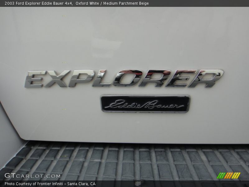 Oxford White / Medium Parchment Beige 2003 Ford Explorer Eddie Bauer 4x4