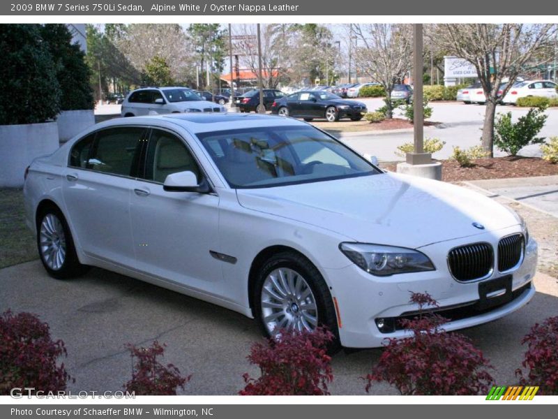 Alpine White / Oyster Nappa Leather 2009 BMW 7 Series 750Li Sedan