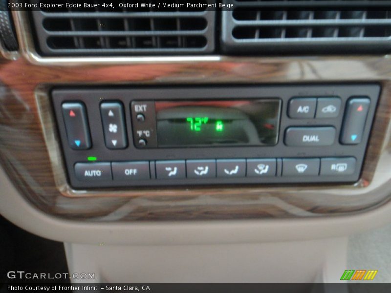 Controls of 2003 Explorer Eddie Bauer 4x4