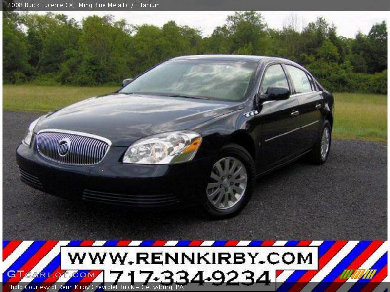Ming Blue Metallic / Titanium 2008 Buick Lucerne CX