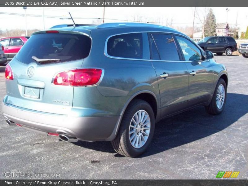 Silver Green Metallic / Dark Titanium/Titanium 2009 Buick Enclave CXL AWD