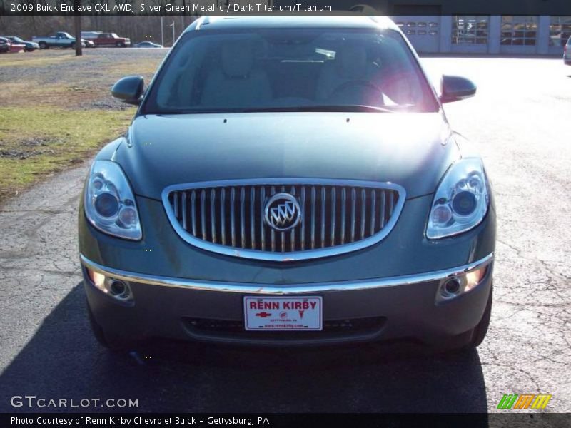 Silver Green Metallic / Dark Titanium/Titanium 2009 Buick Enclave CXL AWD