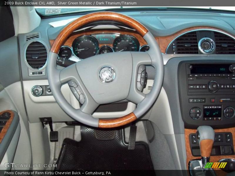 Silver Green Metallic / Dark Titanium/Titanium 2009 Buick Enclave CXL AWD