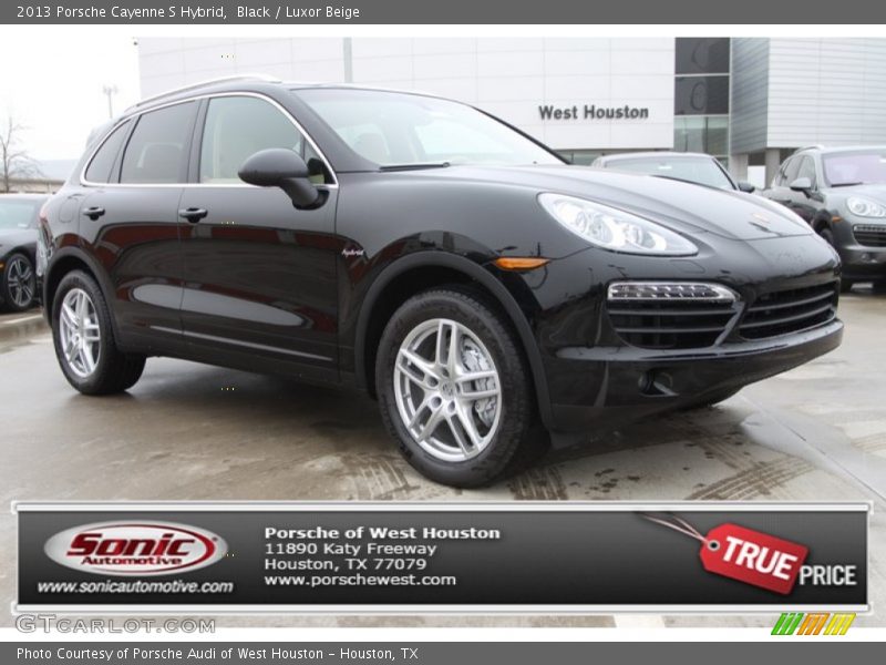 Black / Luxor Beige 2013 Porsche Cayenne S Hybrid