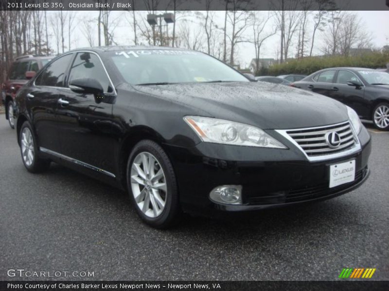 Obsidian Black / Black 2011 Lexus ES 350