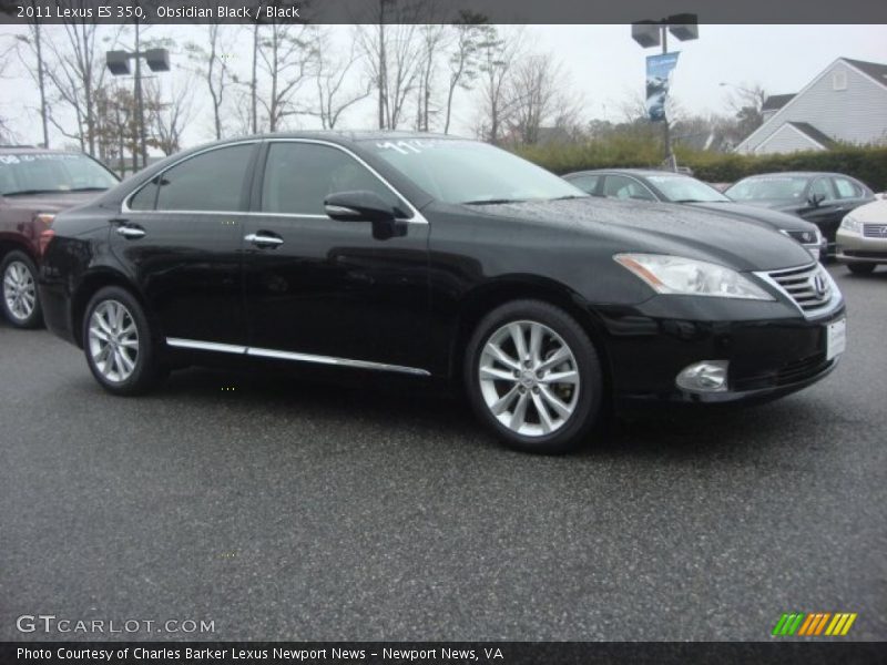 Obsidian Black / Black 2011 Lexus ES 350