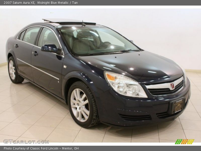 Midnight Blue Metallic / Tan 2007 Saturn Aura XE