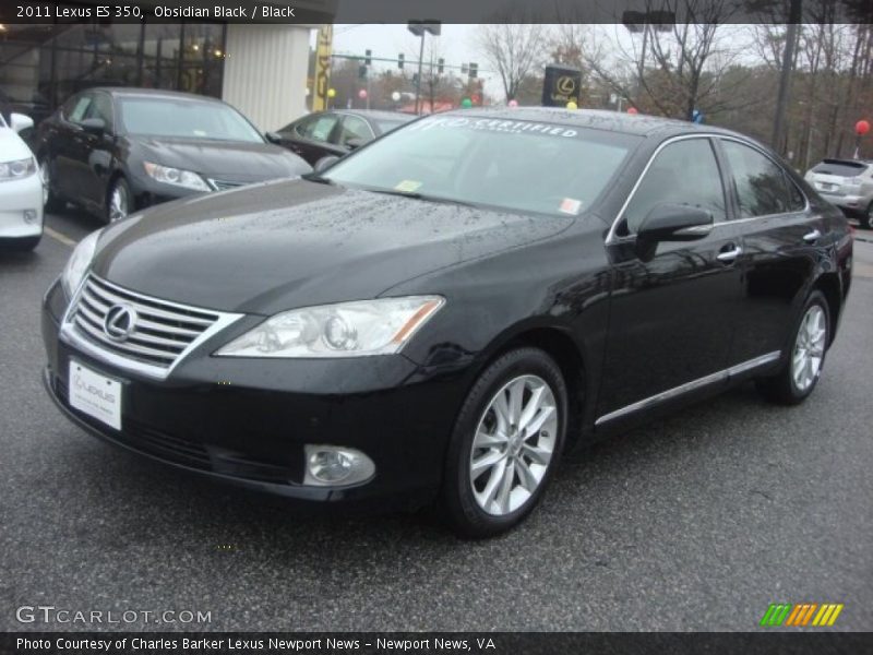 Obsidian Black / Black 2011 Lexus ES 350