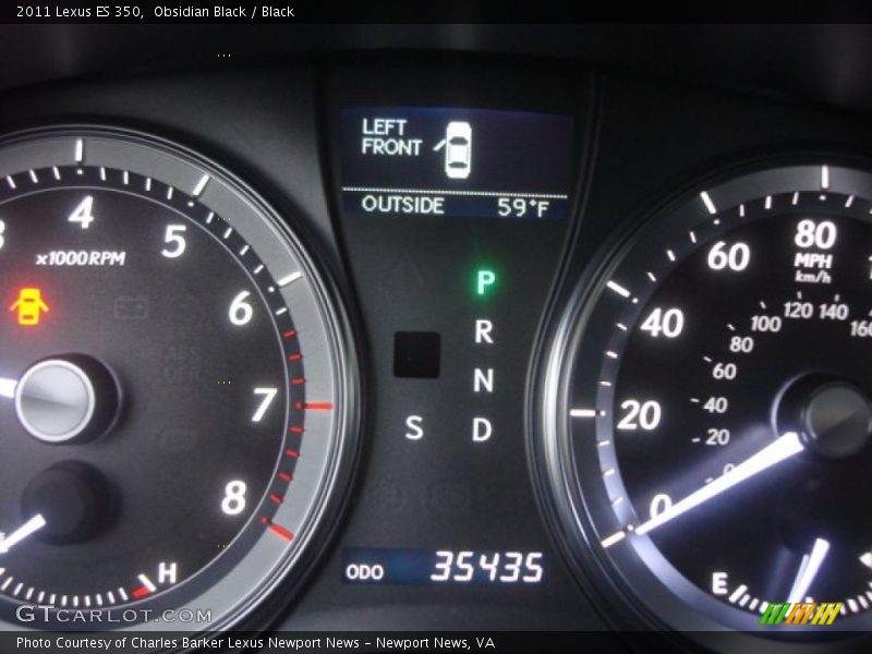 Obsidian Black / Black 2011 Lexus ES 350