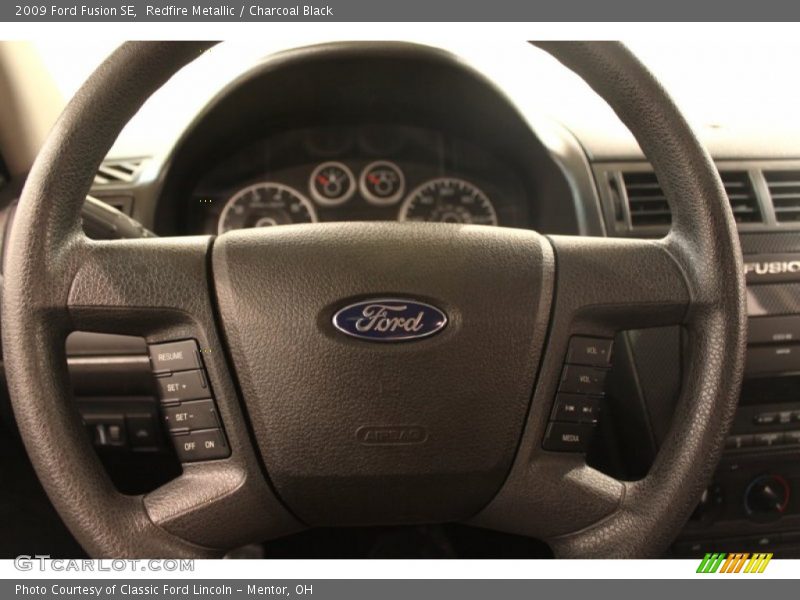 Redfire Metallic / Charcoal Black 2009 Ford Fusion SE