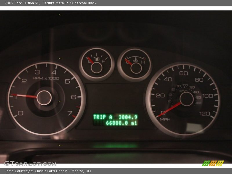 Redfire Metallic / Charcoal Black 2009 Ford Fusion SE