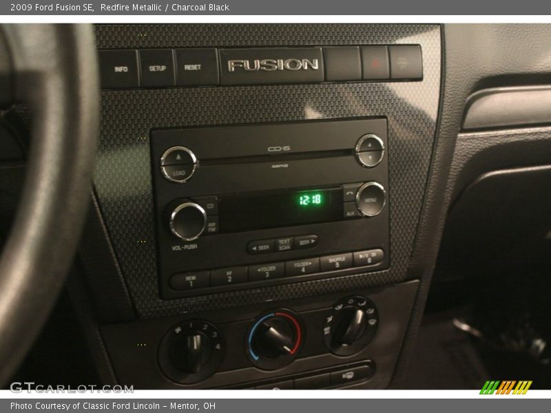 Redfire Metallic / Charcoal Black 2009 Ford Fusion SE