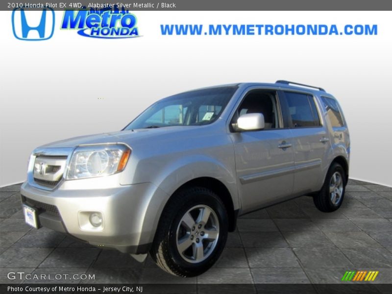 Alabaster Silver Metallic / Black 2010 Honda Pilot EX 4WD