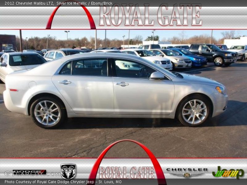 Silver Ice Metallic / Ebony/Brick 2012 Chevrolet Malibu LTZ