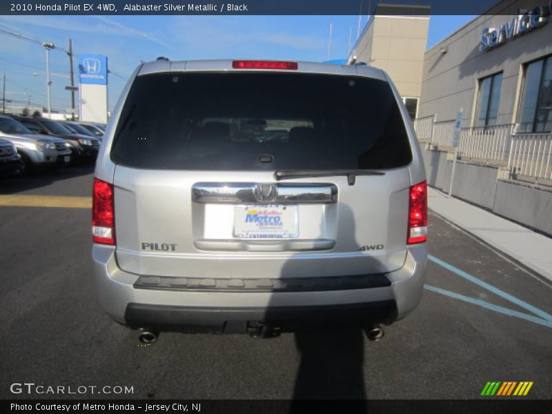 Alabaster Silver Metallic / Black 2010 Honda Pilot EX 4WD