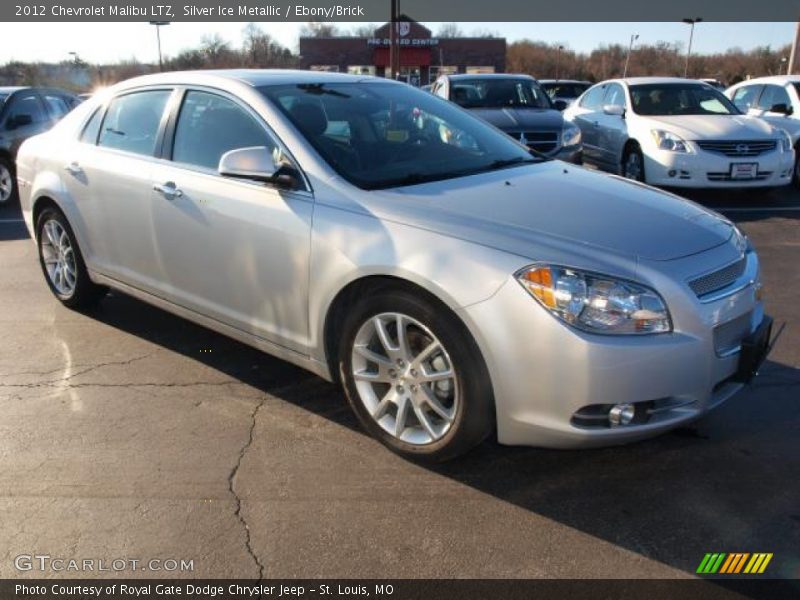 Silver Ice Metallic / Ebony/Brick 2012 Chevrolet Malibu LTZ