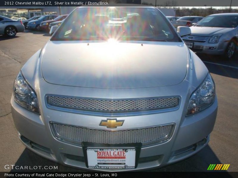 Silver Ice Metallic / Ebony/Brick 2012 Chevrolet Malibu LTZ
