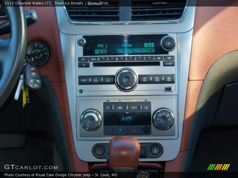 Silver Ice Metallic / Ebony/Brick 2012 Chevrolet Malibu LTZ